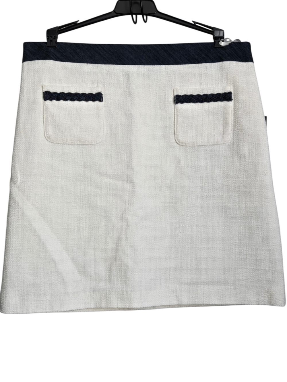 Karl Lagerfeld White Tweed Skirt, Size 14 - Picture 2 of 6